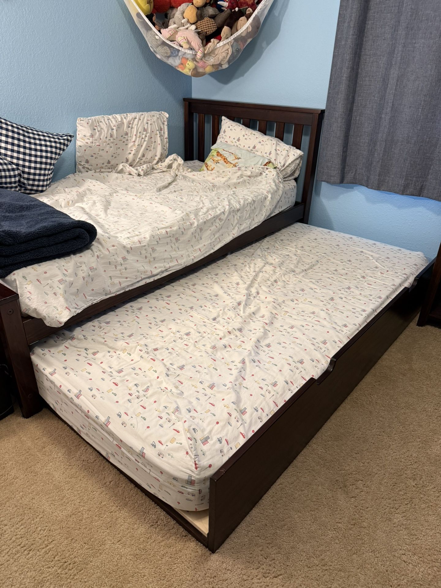 Twin Bed With Trundle (mattresses not included)
