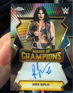 2026 Topps Chrome WWE Rhea Ripley Marks of Champions Autograph  black 1/10