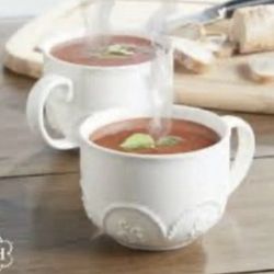 Princess House Marbella 22oz Soup Mugs - Set of 2