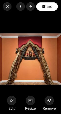 Custom Moroccan / Arabian Nights Designer Cornice - Silk & Tassel Trim