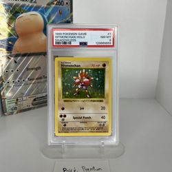 Hitmonchan 7/102 Shadowless Holo PSA 8 - 1999 Pokemon Base Set