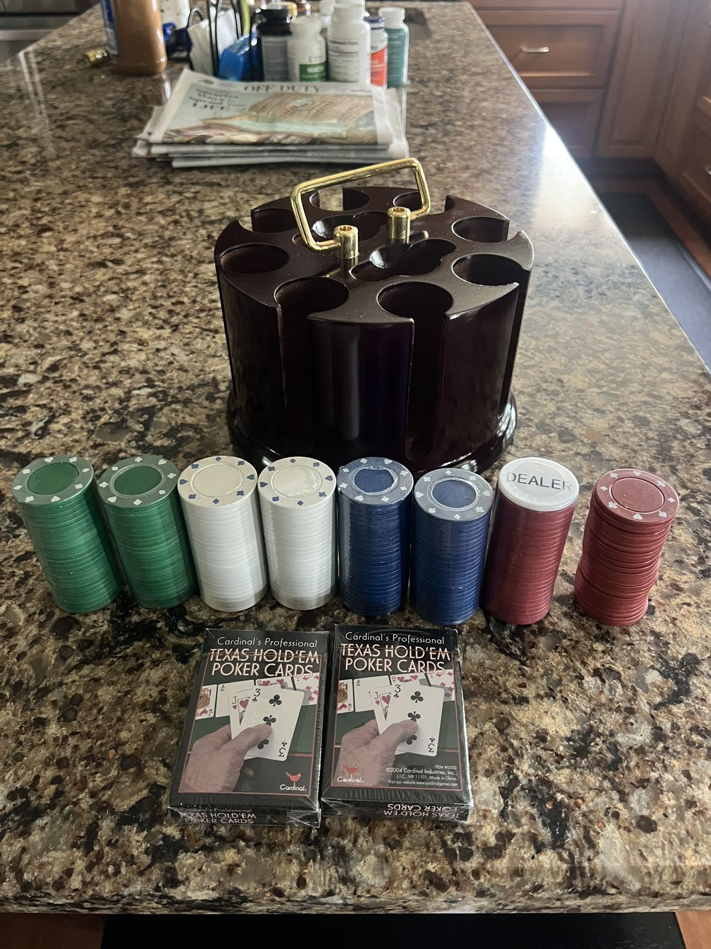 Vintage Wooden Poker Carousel