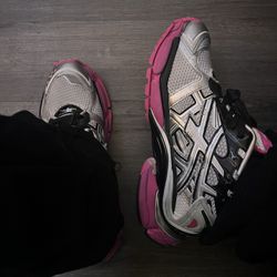 Pink and Grey Balenciaga Runners