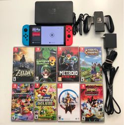 Nintendo switch Oled 8 games