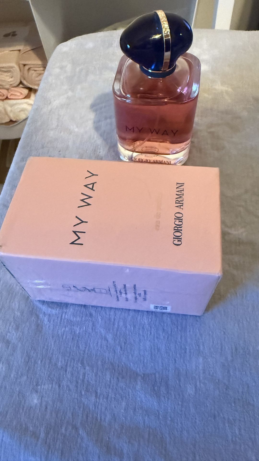 A scent that goes where you go. My Way, two for the price of one