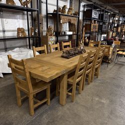 50% OFF! Pine Expansion Dining Table Set 