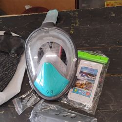 Full Face Mask And Folding Snokel