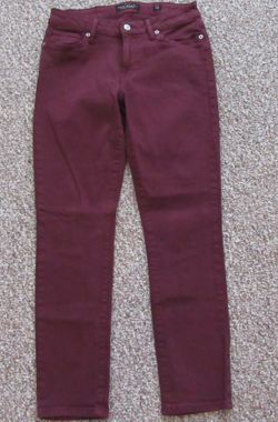 Women's Lucky Brand Lolita Skinny Burgundy Denim Jeans Size 4/27