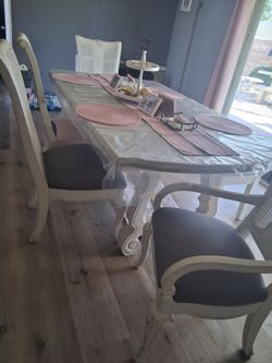 Vintage heavy wood Dining Table
