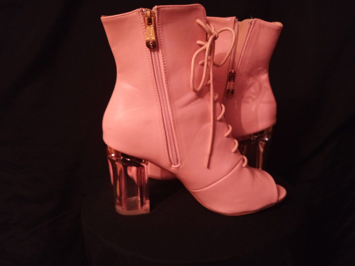 Cape Robin ,Pink Peep Toe Boots Size 9