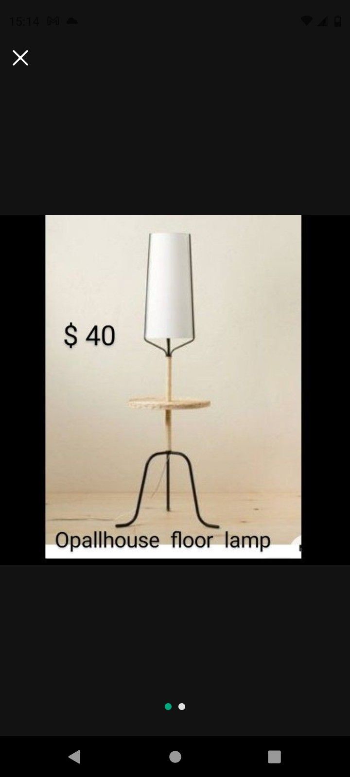 Brand New Jungalow Opallhouse Floor Lamp