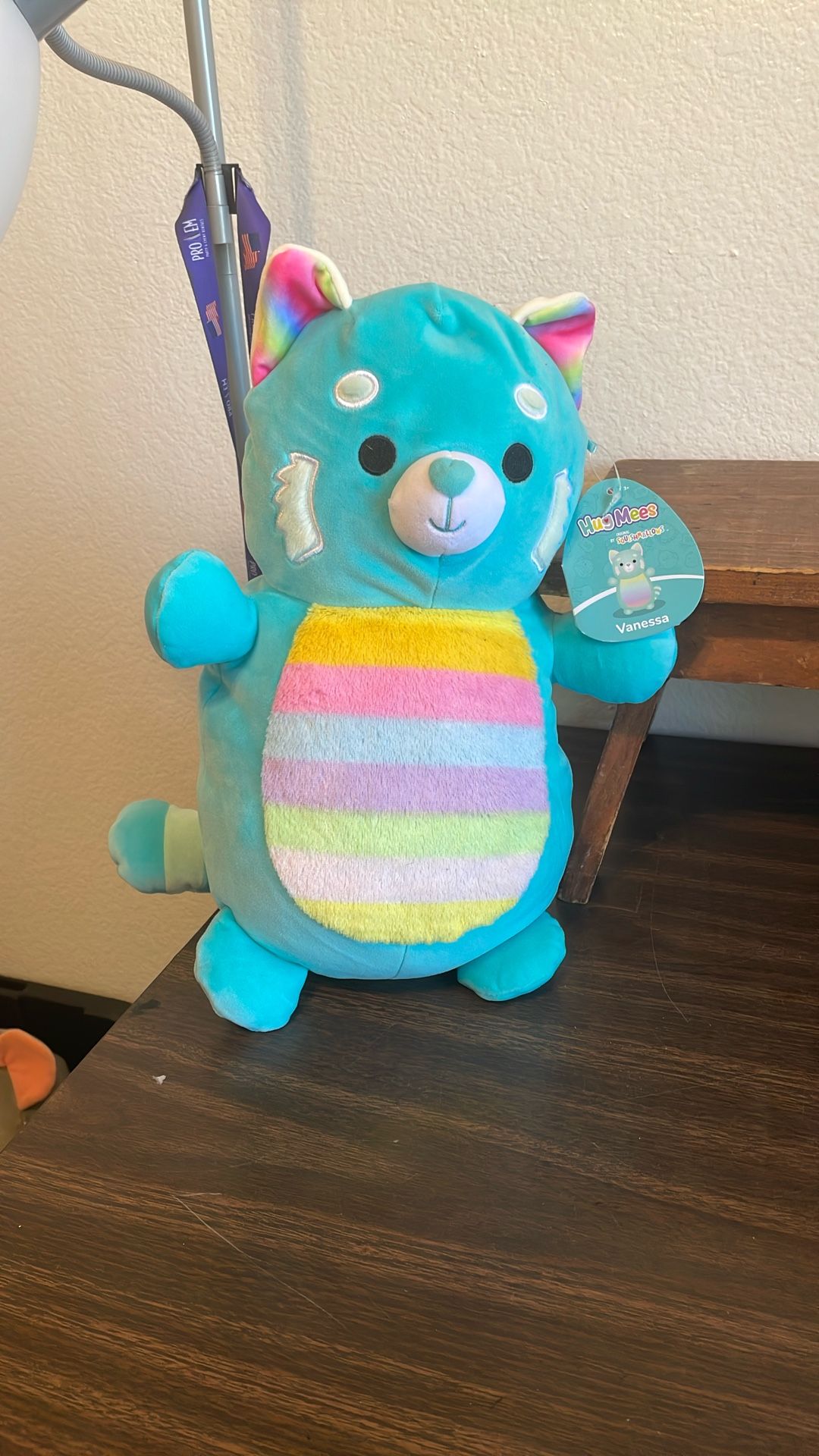 Squishmallows 2023 HugMees 14” Vanessa the Blue Red Panda