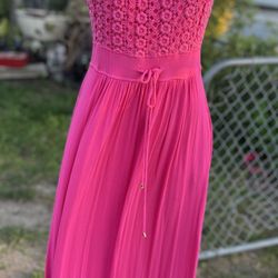 Hot Pink Calvin Klein Maxi Dress