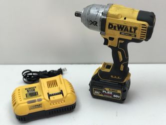 DEWALT 20-Volt Max XR Li-Ion Brushless High Torque 1/2 in. Impact Wrench with Dentent Pin Anvil (4.0 Ah)
