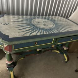 Custom Artisan handpainted Table 