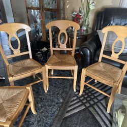 5 Wooden Table Chairs