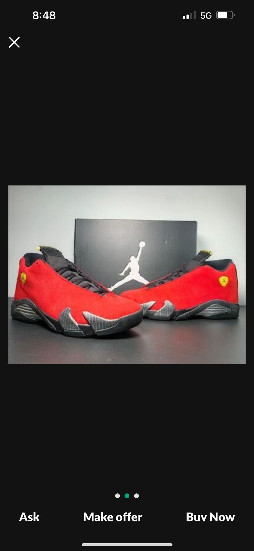 Jordan 14 Ferrari Size 11