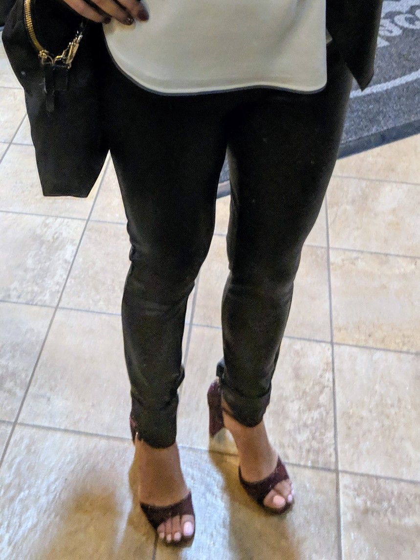 Black Faux Leather Jeggings