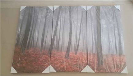 3-Piece Misty Forest Canvas Wall Art Set