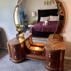 Vintage Art Deco Waterfall Vanity