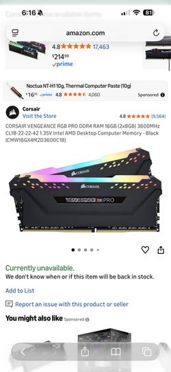 Corsair Vengeance DDR4 4000Mhz 32gb 