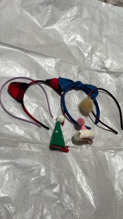 Cute Christmas & Daily Hair Accessory Bundle (Headbands + Clips)