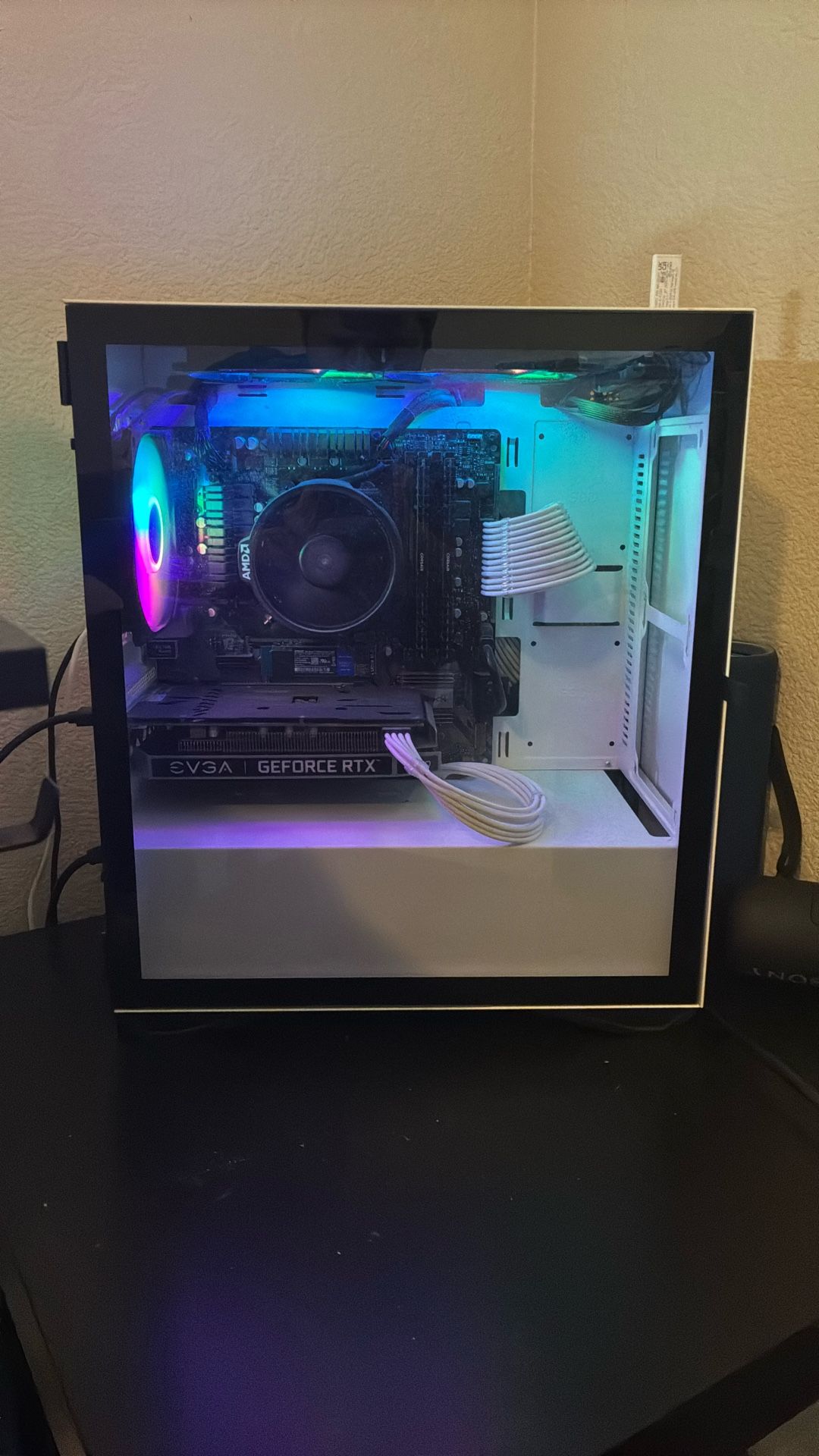 PC Gaming Computer With Keyboard, Mouse, Headset, And Microphone 