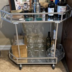 Silver Daymont Bar Cart