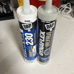 Gray and clear caulk