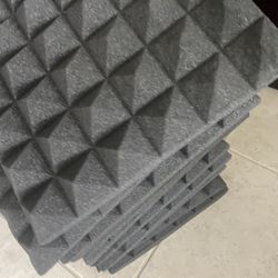 Acoustic Foam Panels 12 Pc Pyramid Shape. New  