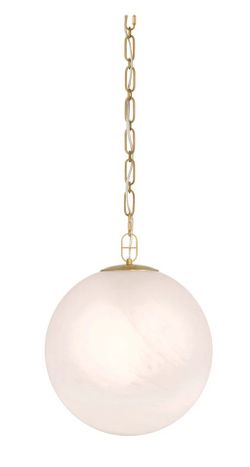 Minka Lavery Marbelle 16" Wide Pendant with Etched Alabaster Glass Shade
