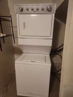 Stack washer and dryer