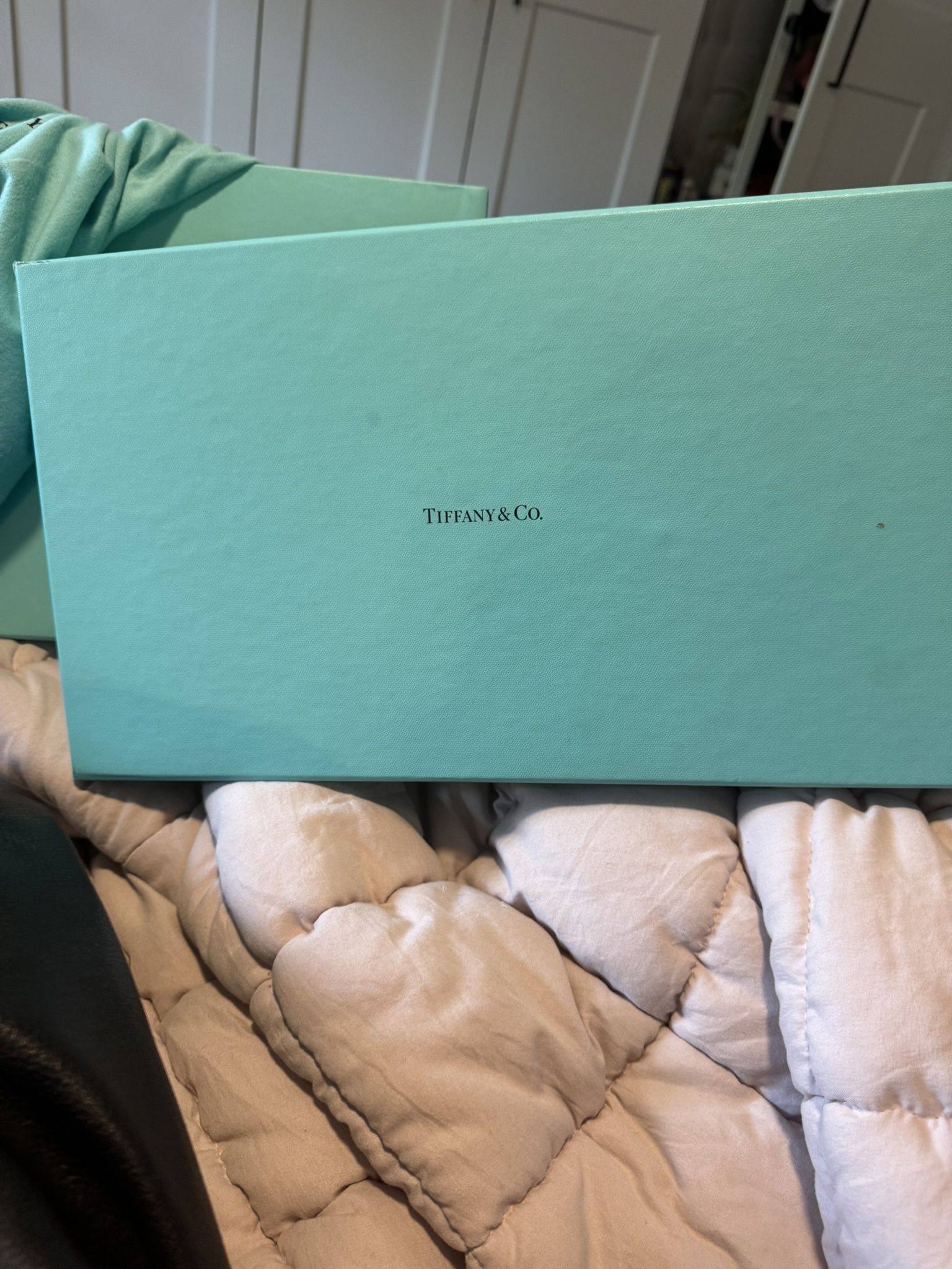 Authentic Tiffany & Co. Black Leather Hobo Bag – Made in Italy, Tiffany Blue® Interior + Box