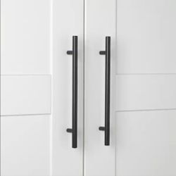 Matte Black Cabinet Pulls 7" center/10" long (New)