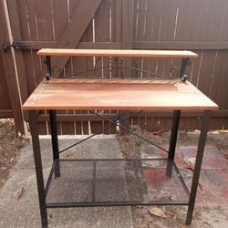 Barbecue Prep Table, Gardening Table Teakwood Top.