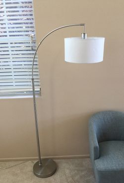 Classy Silver Bend Floor Lamp