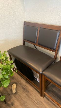 Leather bench