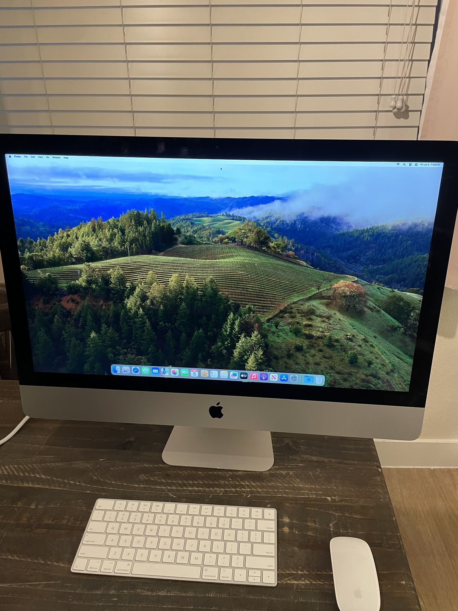 2019 Apple iMac 27-inch 5k Retina Display 3.7 GHz 6-core Intel Core i5 Processor 32gb Ram 500gb Hdd Sonoma macOS Wireless Keyboard And Mouse