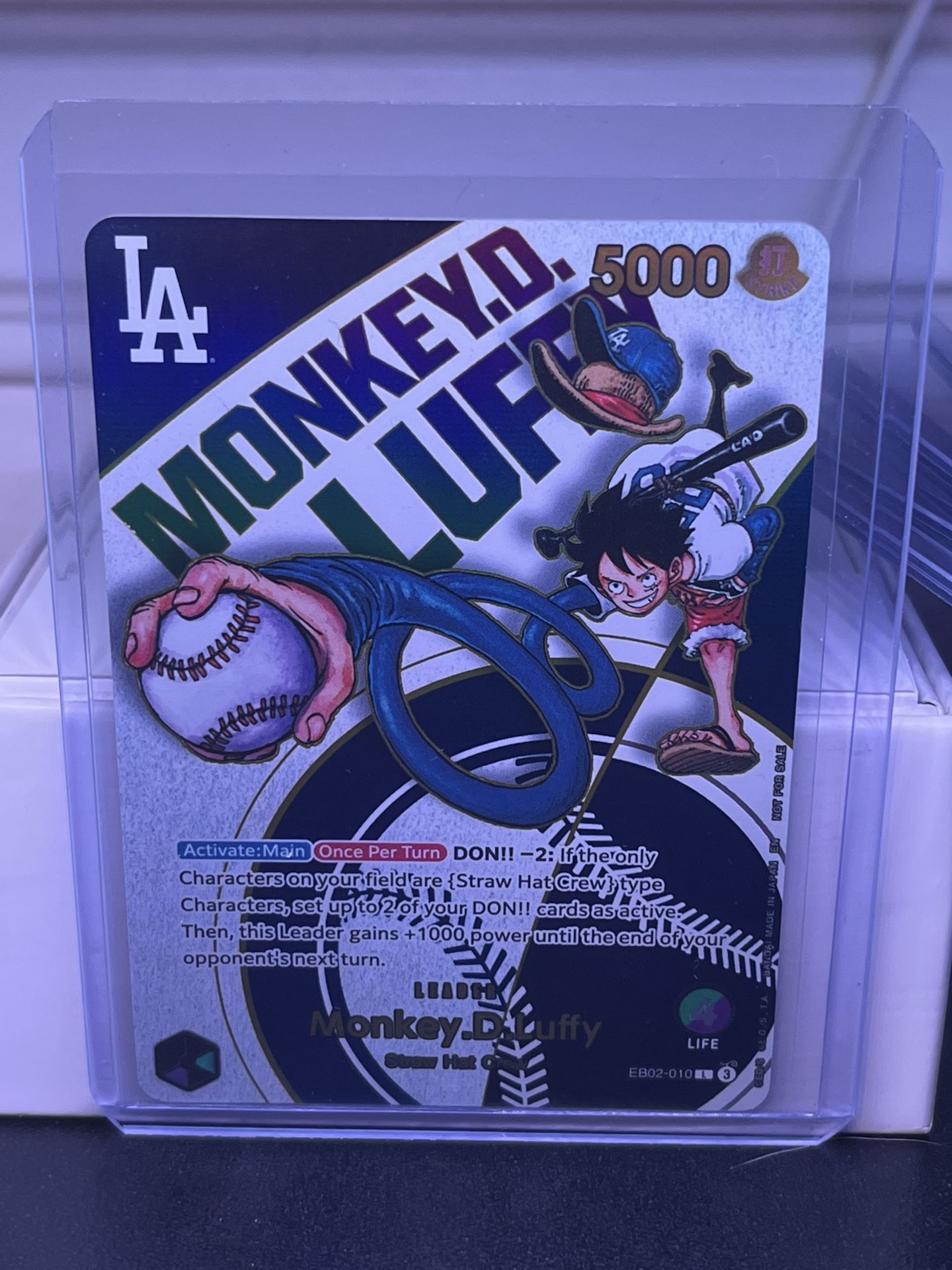 Dodgers One Piece Luffy Trading Card Promo Giveaway