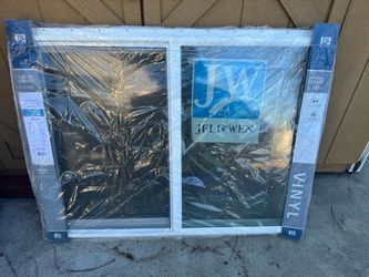 JELD-WEN V-2500 47-1/2-in x 35-1/2-in Left-Handed White with White Interior Vinyl Sliding Window With Anneale..