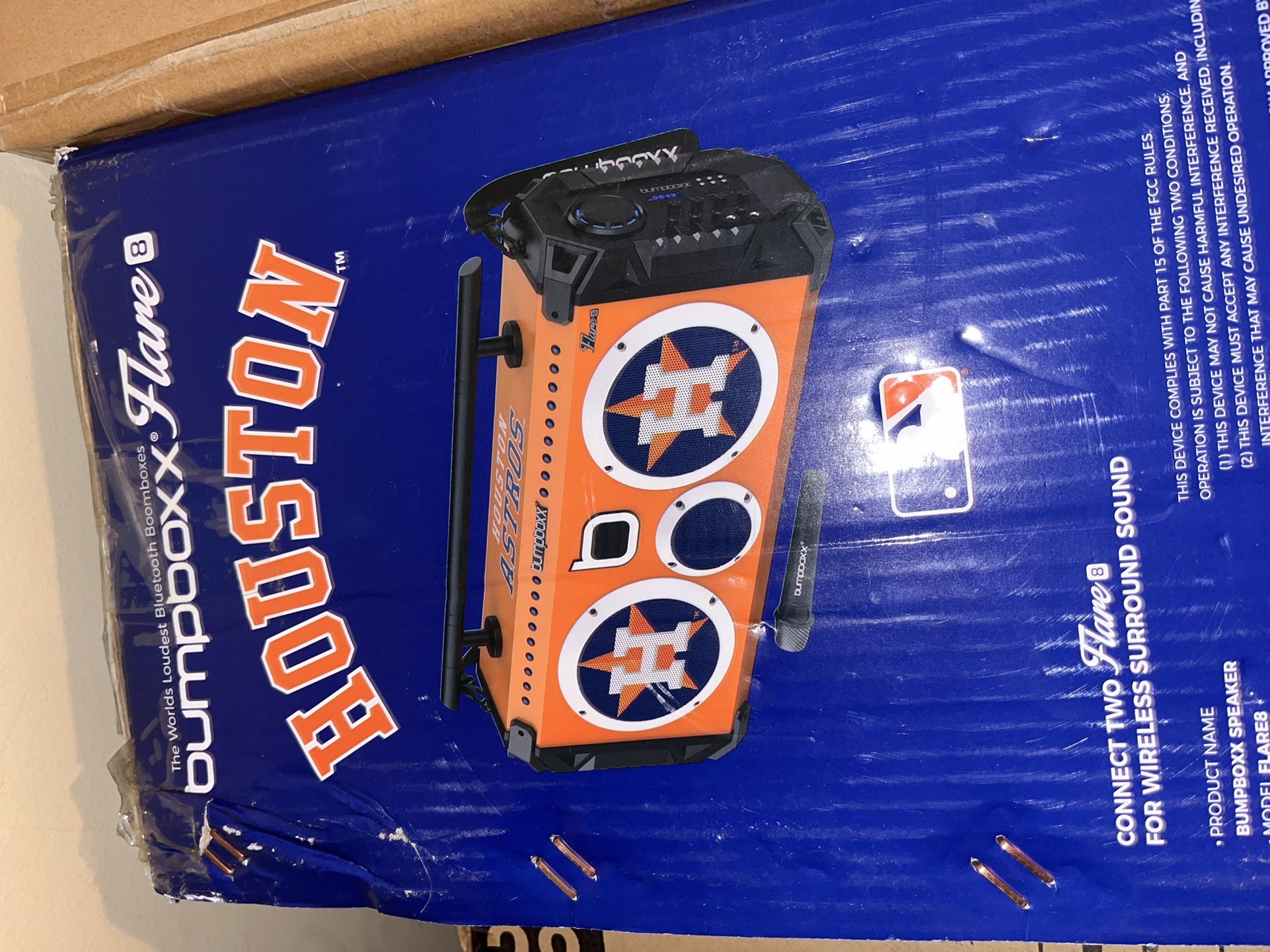 Bumpboxx Houston Astros Bluetooth Speaker Brand New