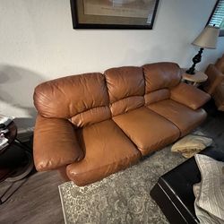 Leather Couch $300 OBO. Pickup Only. Special Extraction Required