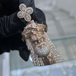 Iced Out Jesus Piece VVS Moissanite - PASSES DIAMOND TESTER