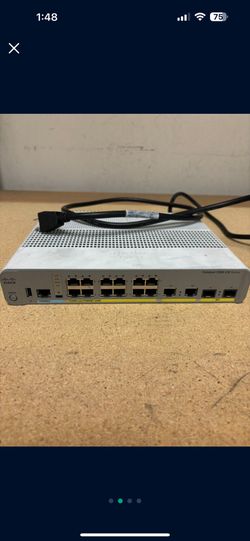 Cisco WS-C3560CX-12PC-S Catalyst 3560-CX 12 Port PoE 10G Uplinks IP Switch