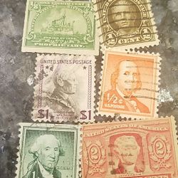 VINTAGE LOT OF SIX GREAT STAMPS