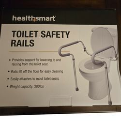 HealthSmart Deluxe Toilet Safety Rails - 300lb Capacity, Adjustable Support Frame
