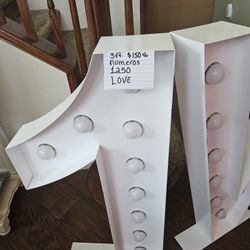 LED Numbers 1/2/5/0 And LOVE Letters