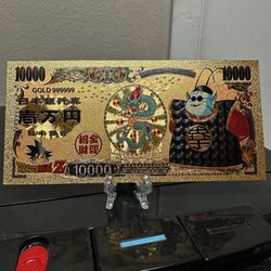 24k Gold Plated King Kei (DBZ) Banknote