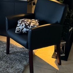 Two leather black chair