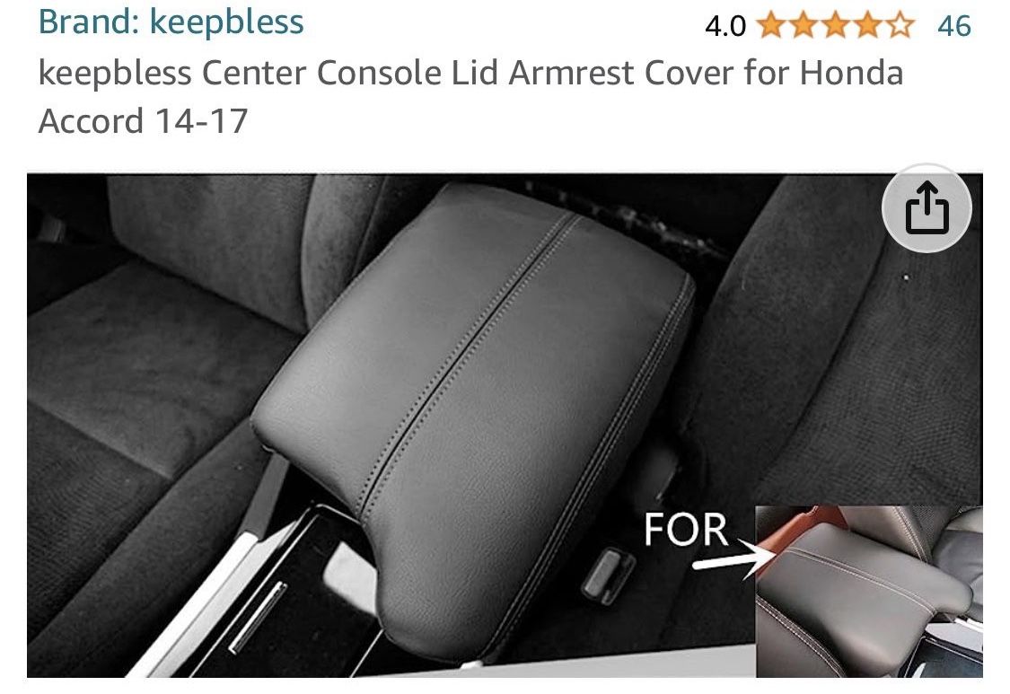 Honda Accord 14 17 Armrest Center Console Cover for Sale in